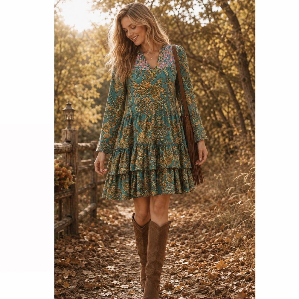 Alix of Bohemia Squash Blossom Dress Sz Medium